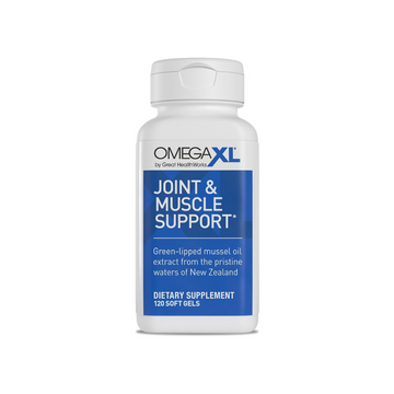 OmegaXL Joint Support Supplement - Natural Muscle & Joint Support with Green Lipped Mussel Oil, Drug-Free, 120 count