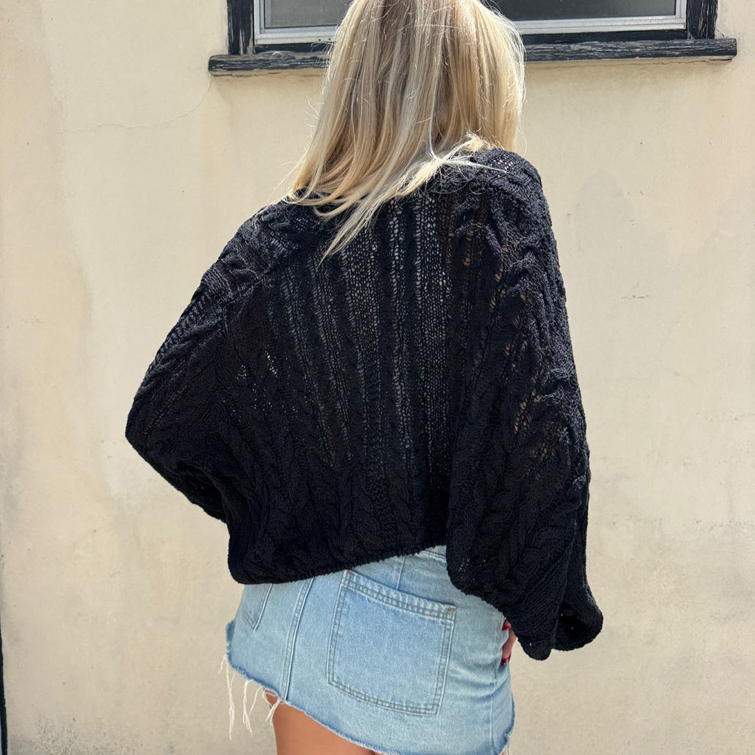 V-neck Hemp Pattern Design Loose Casual Long Sleeves