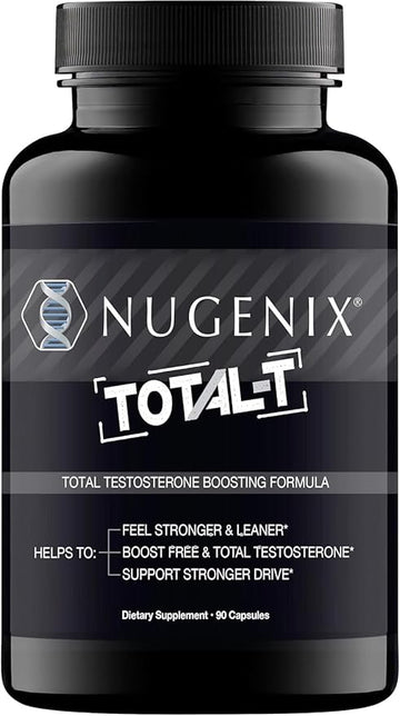 Nugenix Total-T - Free & Total Testosterone Booster, Supports Energy, Strength, and Performance, 90 Count