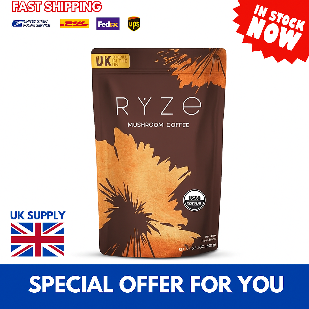 2025 Ryze Organic Mushroom Coffee - 30 Servings, Free Shipping, Fast Delivery