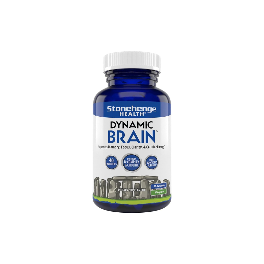 Stonehenge Health Dynamic Brain Supplement – Supports Memory, Focus & Clarity with 40 Nootropic Ingredients