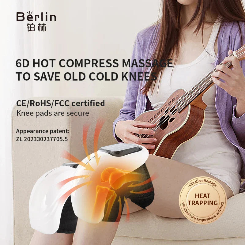 Smart Knee Massager Air Pressure Vibration Heating Infrared Knee Pain Relief Massager Elbow Shoulder Massage